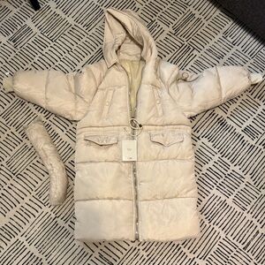 Women's Cream Puffer Coat